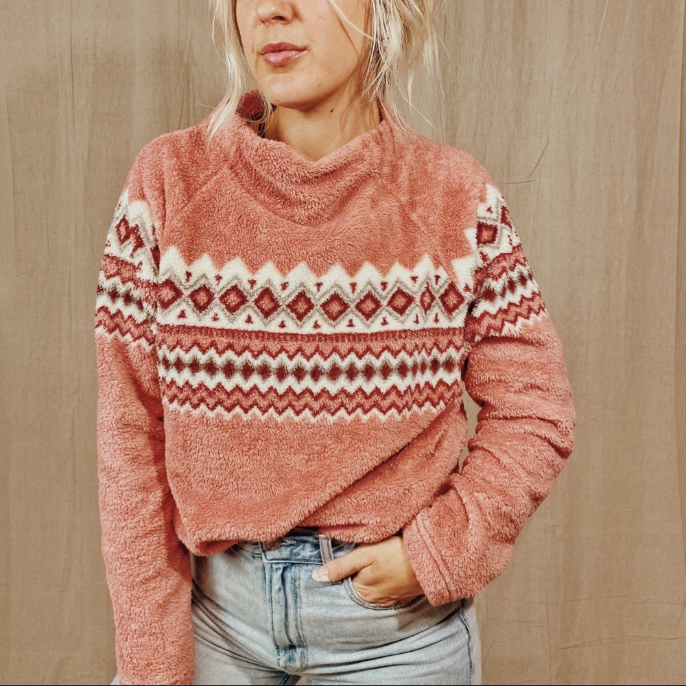 Vintage Style Pink Fuzzy Sweater